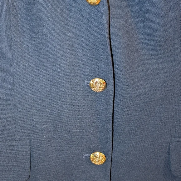 Lauren Ralph Lauren Navy Blazer Royal Crest Blazer Sz 16 - Picture 5 of 12